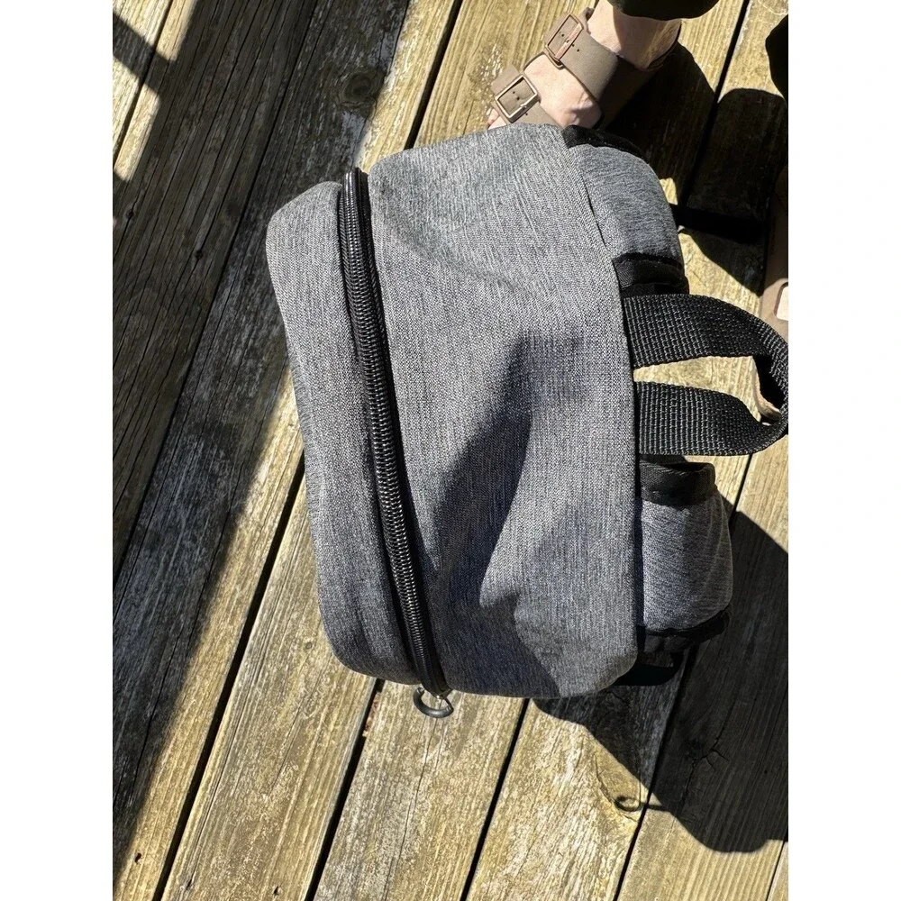 Nike Mens Gray Air Jordan Pockets Adjustable Shoulder Strap Backpack Size L